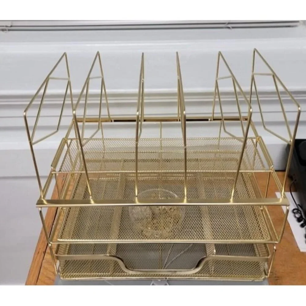 New Desk Organizers and Accessories - Double Tray and 5 Upright Sections
